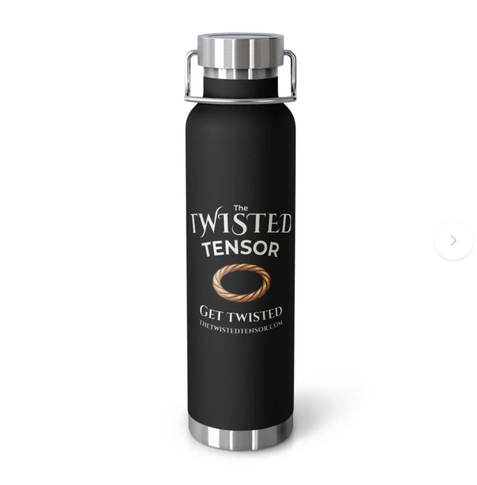 The Twisted Tensor Copper Icon 22oz Vacuum Insulated Bottle